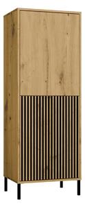 Policový regál KAMARO 2DK SLIM/hladký - dub artisan