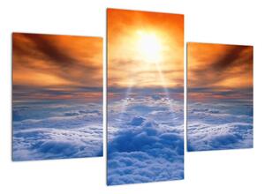 Moderní obraz - slunce nad mraky (90x60cm)