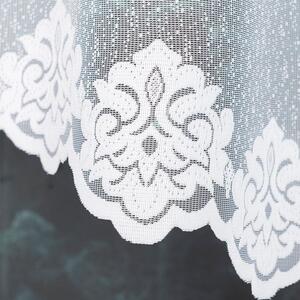 Bílá žakárová záclona ZAKLINA 250x120 cm