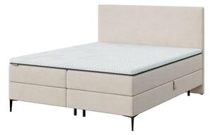 Béžová boxspring postel s úložným prostorem 160x200 cm Bufo – MESONICA