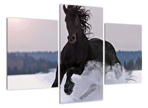 Obraz koně ve sněhu (90x60cm)