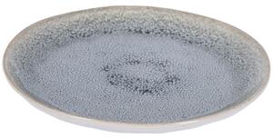 Modro bílý keramický dezertní talíř Kave Home Sachi 20,7 cm