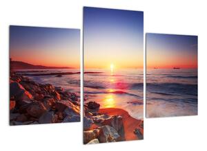 Moderní obraz - západ slunce nad mořem (90x60cm)