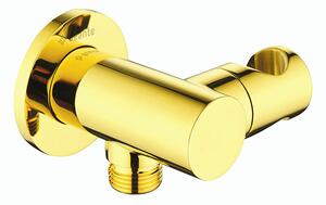 Stěnový vývod s držákem ruční sprchy Cascada Round Gold NAC Z57K Zlatá | Deante