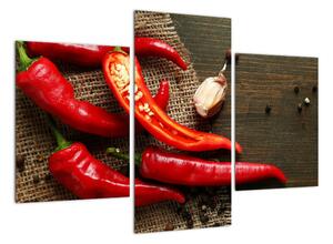 Obraz - chilli papriky (90x60cm)
