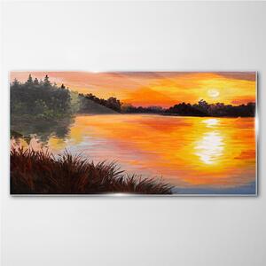 Obraz na skle Obraz na skle Lake Forest Sunset