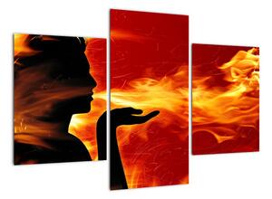 Obraz - žena v ohni (90x60cm)