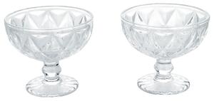 Silvercrest® Sada skleněných pohárů/misek na zmrzlinu, 2dílná (zmrzlinový pohár s nožkou/transparentní) (100406282003)