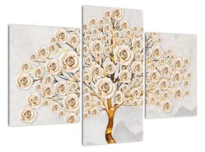 Zlatý strom - moderní obraz (90x60cm)