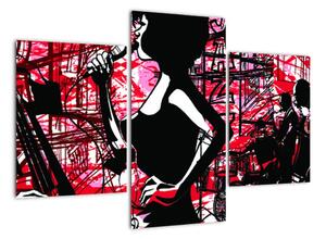 Pop-art obraz ženy (90x60cm)