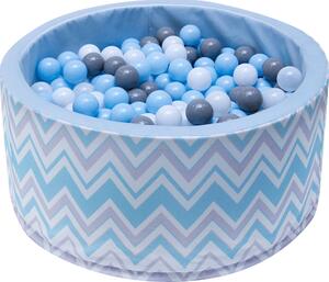 Dětský bazének s míčky Cik-cak modrý