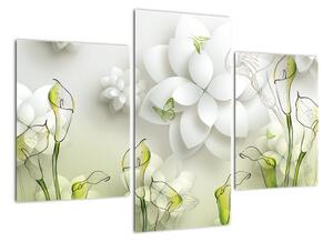 Moderní obraz - květy (90x60cm)