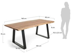 Akátový jídelní stůl Kave Home Alaia 160 x 90 cm