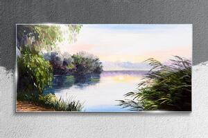 Obraz na skle Obraz na skle Jezero Sunset