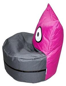 Sedací pytel CRAZYSHOP TROLIK, růžovo-tmavě šedá