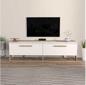 TV stolek/skříňka Astrodotti (bílá + ořech)