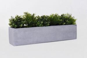 Truhlík FLOBO 80, sklolaminát, šířka 80 cm, beton design, šedý