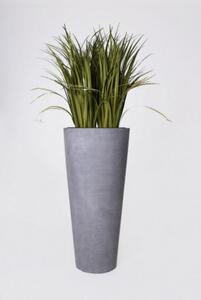 Květináč RONDO CLASSICO 80, sklolaminát, výška 80 cm, beton design, šedý