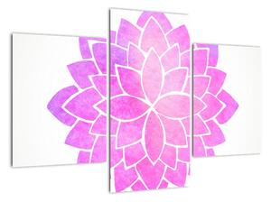 Obraz: růžová mandala (90x60cm)