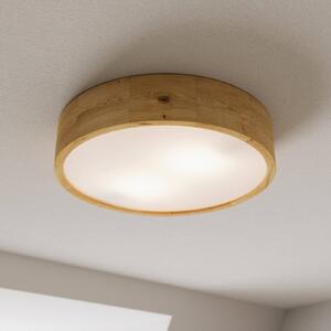 Envostar stropní světlo Kerio, Ø 37 cm, dubové dřevo přírodní