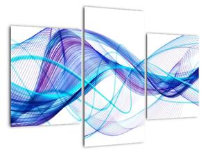 Obraz: abstraktní modrá vlna (90x60cm)