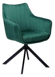 Jídelní židle Azalia Velvet, zelená / černá