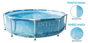 Intex | Bazén Florida 3,05x0,76 m s pískovou filtrací - motiv BEACHSIDE | 19900114