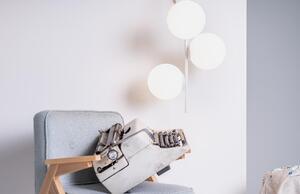 Nordic Design Bílé skleněné nástěnné světlo Bubbly 75 cm