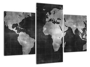 Obraz mapa světa (90x60cm)
