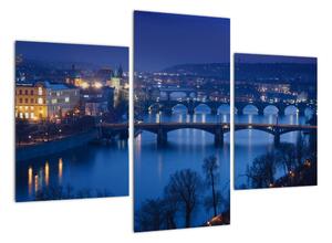 Obraz večerní Prahy (90x60cm)