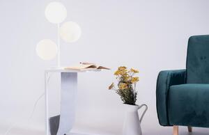 Nordic Design Bílá skleněná stolní lampa Bubbly