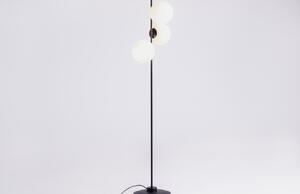 Nordic Design Bílo černá skleněná stojací lampa Bubbly 155 cm