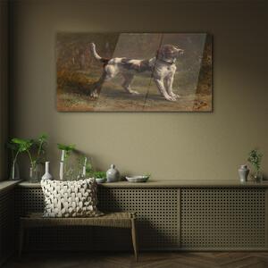 Obraz na skle Obraz na skle Moderní lesní zvířecí pes