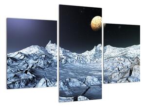 Obraz měsíční krajiny (90x60cm)
