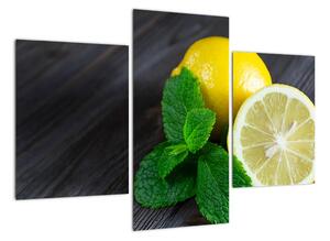 Obraz citrónu na stole (90x60cm)