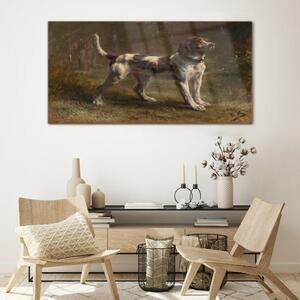 Obraz na skle Obraz na skle Moderní lesní zvířecí pes