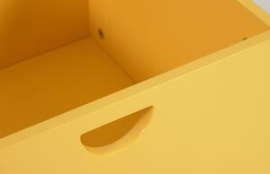 Set dvou hořčicově žlutých lakovaných úložných boxů Kave Home Nunila 36 x 25 cm