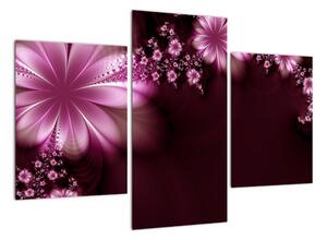 Abstraktní květy - obraz (90x60cm)