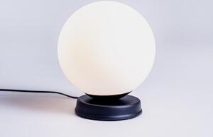 Nordic Design Bílá skleněná stolní lampa Manama M