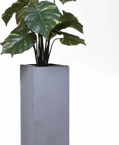 Venkovní květináč BLOCK 75, sklolaminát, výška 75 cm, beton design