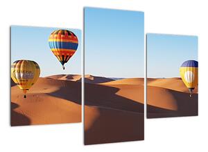 Obraz- horkovzdušné balóny v poušti (90x60cm)