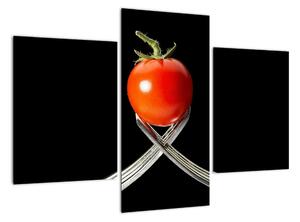 Obraz - rajče s vidličkami (90x60cm)