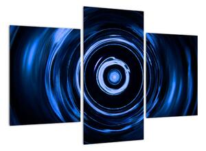 Modrý abstraktní obraz (90x60cm)