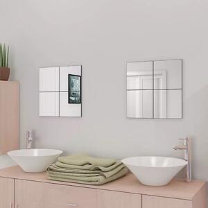 Set zrcadlových dlaždic na zeď chodbu do pokoje ložnice koupelny předsíně nalepovací QUATTRO 15 x 15 cm k nalepení včetně oboustranné lepící pásky 101-040
