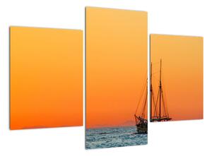 Plachetnice na moři - moderní obraz (90x60cm)