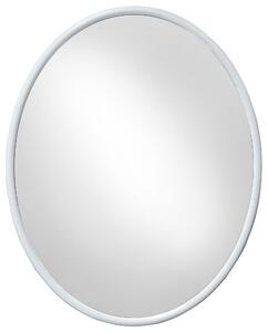 AMIRRO Zrcadlo do koupelny do předsíně a na chodbu na zeď do pokoje do ložnice tvarové BERTÍK elipsa 40 x 50 cm v bílém plastovém rámu 110-288