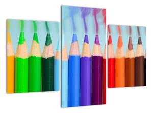 Obraz barevných pastelek (90x60cm)