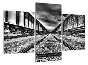 Železnice, koleje - obraz na zeď (90x60cm)