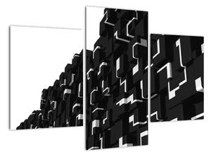 Černé krychle - obraz na zeď (90x60cm)