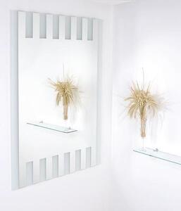 AMIRRO Zrcadlo na zeď do pokoje do ložnice dekorativní CARPET75 x 105 cm s pískovaným vzorem 226-275